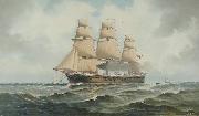 Henry J. Morgan HMS 'Penelope' France oil painting artist